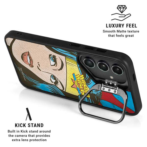 DC Comics Wonder Woman Vintage Profile Galaxy S24 FE Kickstand Case